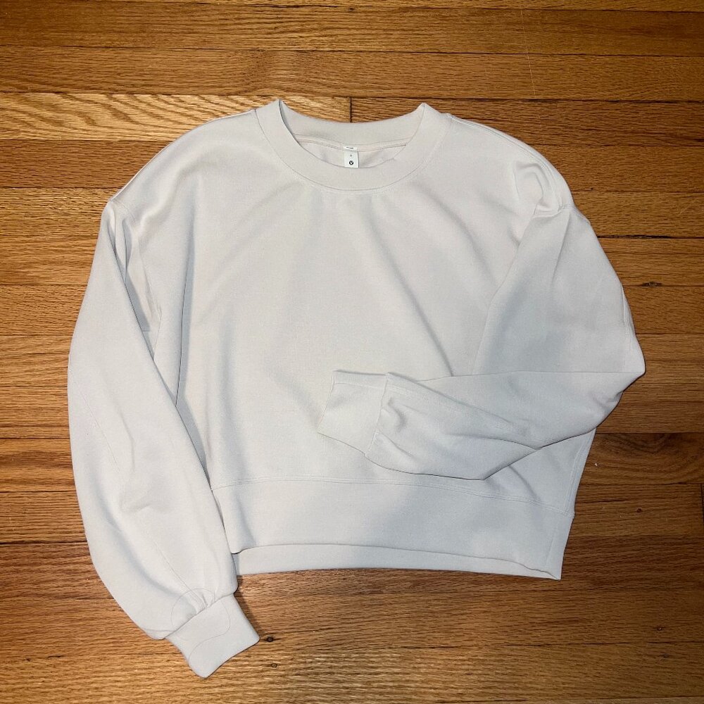 Off White Lululemon Softstreme Perfectly Oversized Crewneck Pullover